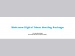 Digital Ideas Hosting Welcome page