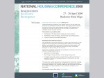 Home | National Housing Conference 2009 | Ireland