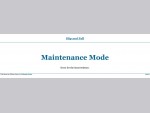 Slip and Fall raquo; Maintenance Mode